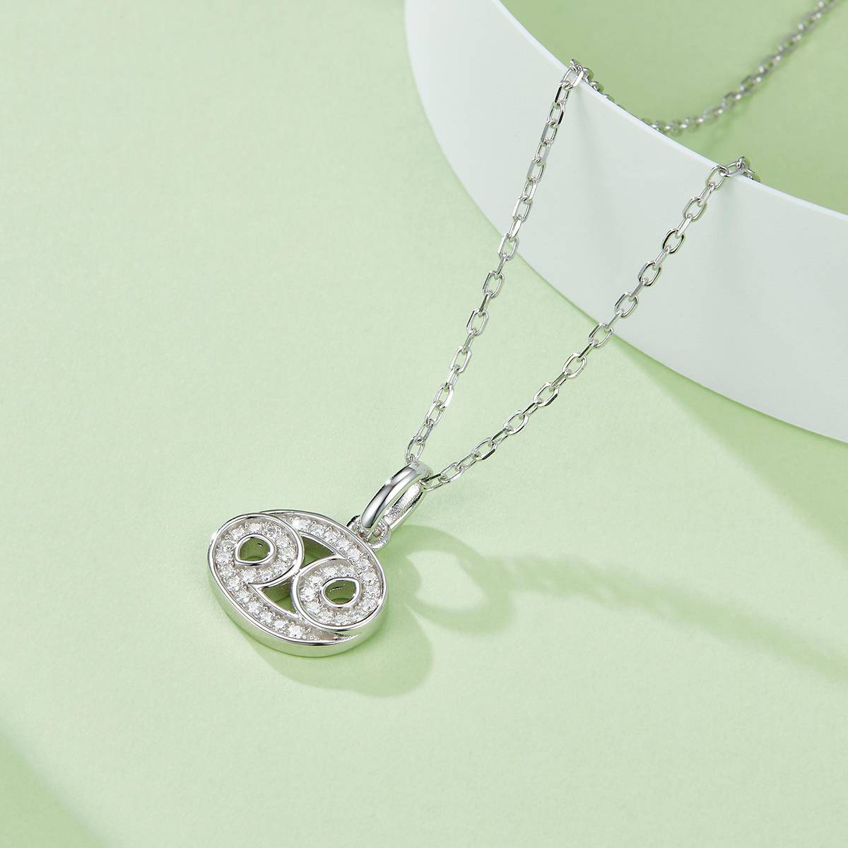 Cancer Moissanite Necklace from the Twelve Constellations Series